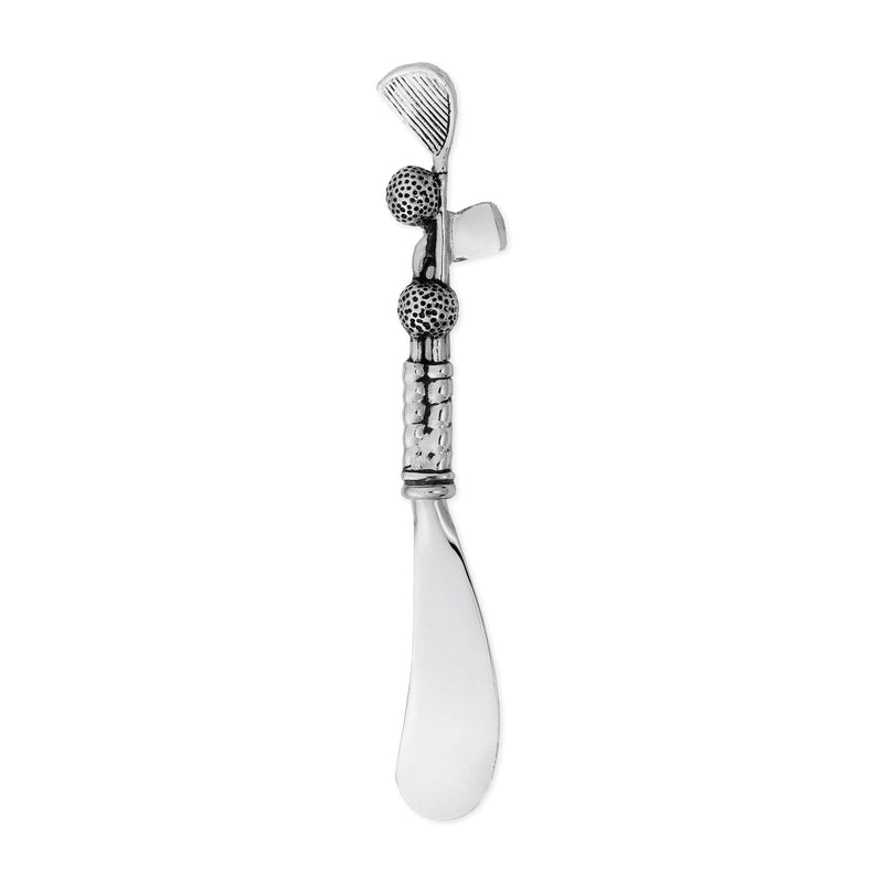 UPware Golf Club Cheese Spreader Set, Zinc Alloy Butter Spreaders with Decorative Handles for Cheese, Cream, and Dips, Silver, 5.5 Inch, Set of 2