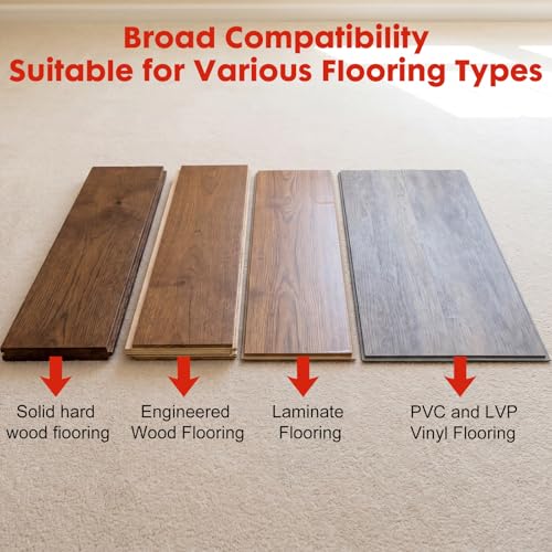 Heavy-Duty Iron Suction Cup Floor Gap Repair Tool Kit — Features a Silent Design and Includes One Rubber Mallet and Two Reusable Adhesive Pads. CompatibleWith a Wide Range of Flooring Materials