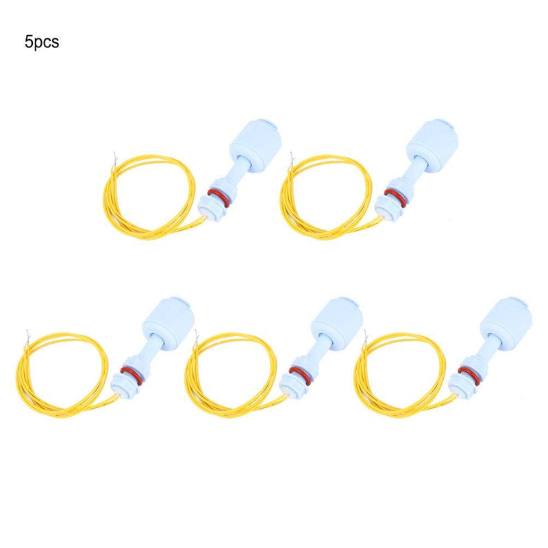 Pack of 5 Float Switch Liquid Water Level Sensor PP Plastic Float Switch Water Tank Pool Liquid Level Sensor Controller Blue