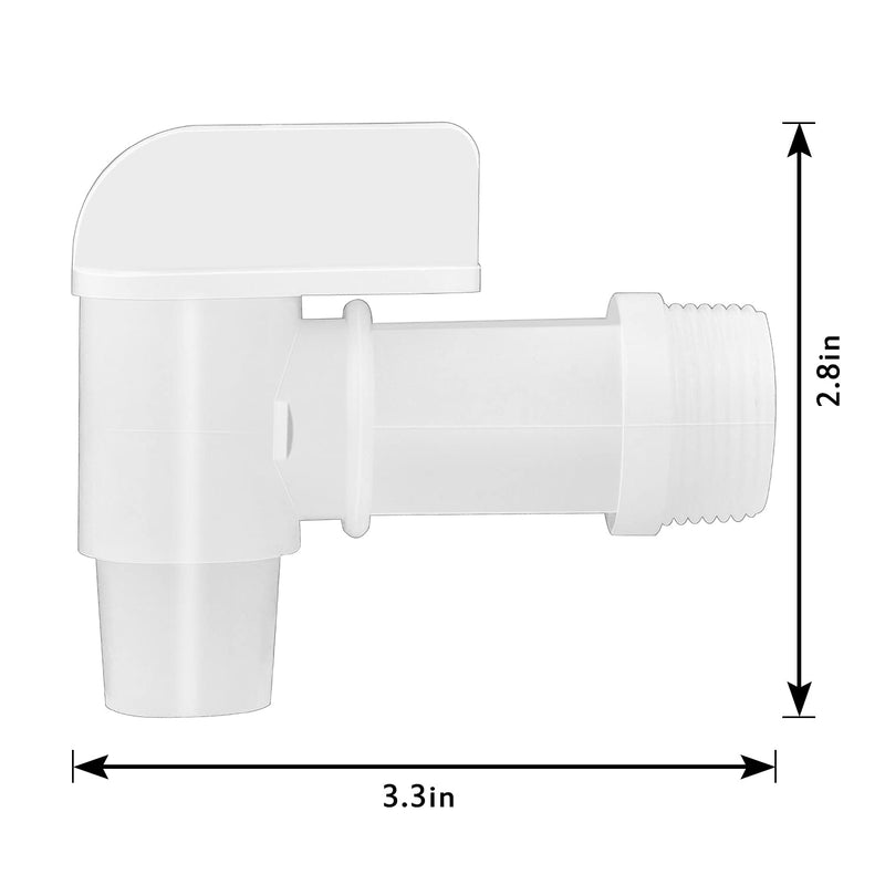 Plastic Faucet Spigot Drum Faucet, 3/4 NPT Spigot Faucet for Water Jug, 1 Inch Thread Size, 10-Pack 10 Pack