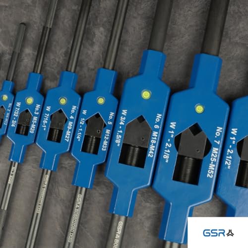 GSR Steel Tap Wrench with Centering Eye, Silver (Size 1 | M1 - M10), Holder for Taps, Square Socket, Made of High-Quality Stainless Steel, Adjustable Steel Tap Wrench Size 1 (M1-M10)