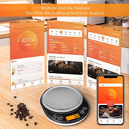 UNIWEIGH Digital Kitchen Food Scales Calorie Counting,USB Rechargeable