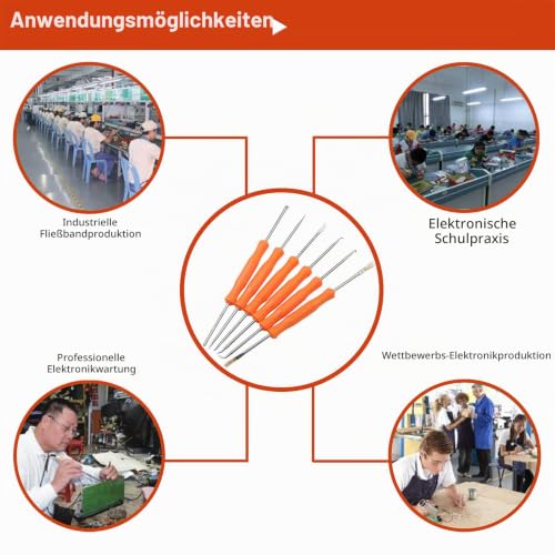 Circuit Board Welding Tool Set, 6-Piece PCB Metal Soldering Aid Repair Kit for Circuit Boards, Precise Welding Tool Set, Assist Tools for Repairing, Installing, Disassembling, Cleaning