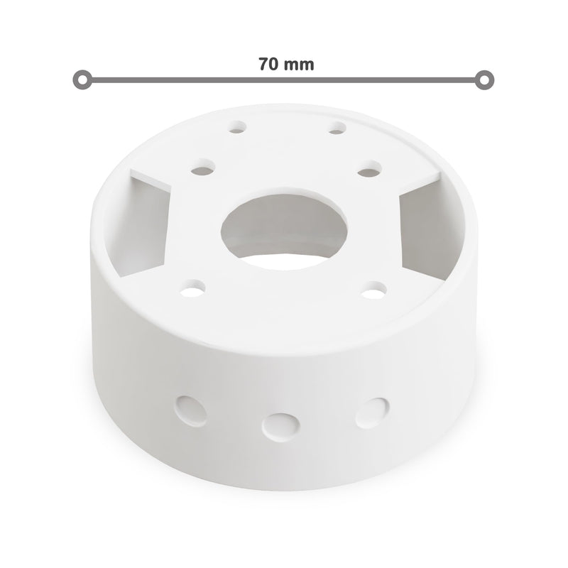 CusoTec Ceiling Box Pack of 5 70 mm x 30 mm Ceiling Canopy Junction Canopy Junction Box Lamp Junction Box Canopy Made of Plastic White (5)