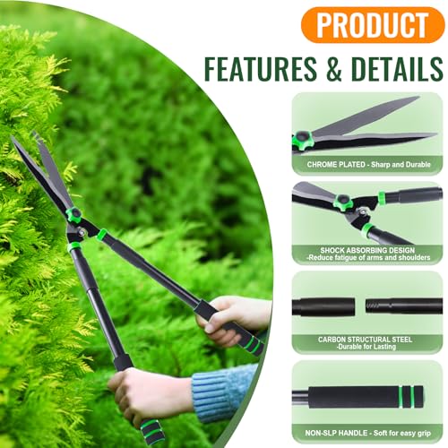 29.5" Hedge Shears,Professional Pruning Shears For Gardening,Sharp Hedge Clippers Handheld With Comfort Grip Handles,Carbon Steel Garden Clippers Handheld for Precise Trimming Gardening Tools 29.99"