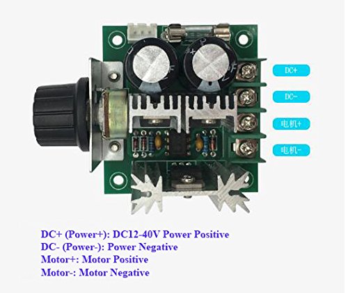 Hailege 2pcs 12V~40V 10A PWM DC Motor Speed Control Switch Controller Voltage Regulator Dimmer