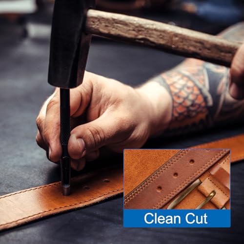 HARFINGTON Leather Round Hole Punch, 45mm Hollow Hole Puncher Cutter Carbon Steel Circle Hole Punching Cutting Tool for Belt/DIY Leather Craft 1