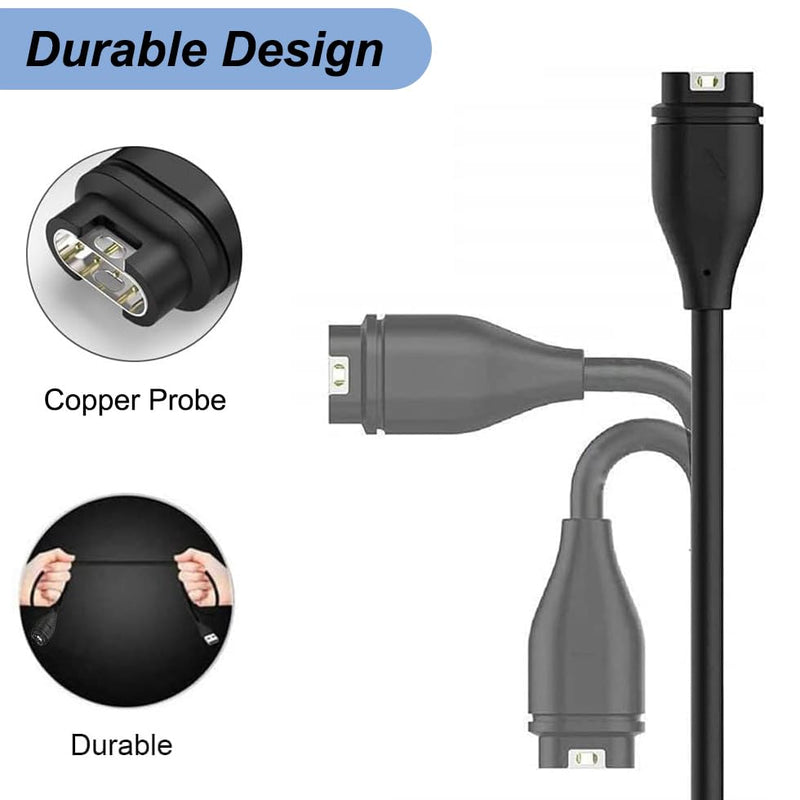 Charger for Garmin Fenix 7 7X 7S, Fenix 6 6X 6S Pro, Fenix 5 5X 5S, Replacement USB Charging Cable with Yellow Charger Port Dust Plug Protector for Garmin Watch (1) 1
