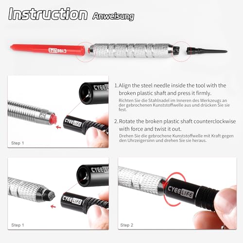 CyeeLife Dart Extractor Tool for broken shafts and tips, dart accessory, brand quality, 1 piece