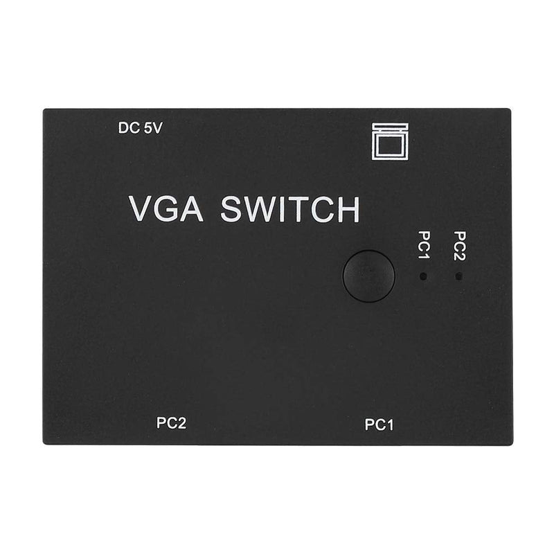 Bewinner VGA Switcher, 2-In-1-Out 2 PC to 1 Monitor VGA Switch Box Support VGA/XVGA/SVGA/UXGA/Multi-sync Display, Splitter VGA Adapter Resolution up to 1920x1440 for Computer PC Laptop Desktop