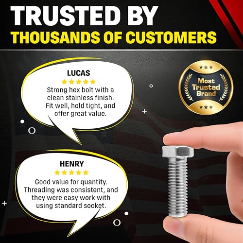 Chenango Supply 1/2-13 x 1-1/4" Stainless Steel Hex Head Bolts 1/2-13 x 1-1/4"