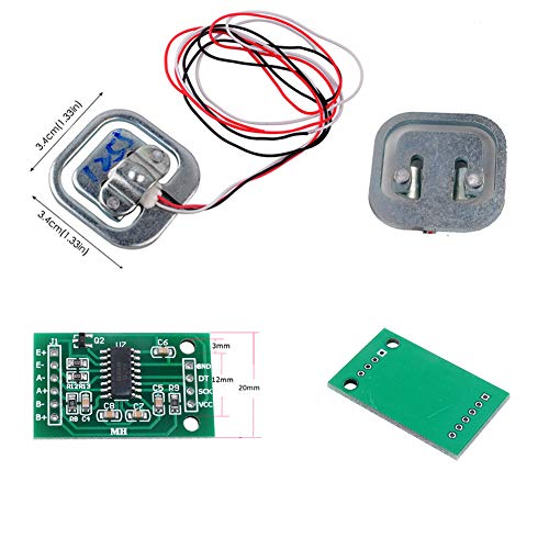 4pcs 50kg 110lb Half Bridge Load Cell Electronic Weighing Sensor Load Cell + HX711 AD Weighing Module Weight Module for Arduino, Kitchen Scales Electronic Kitchen Scales Jewelry Scales