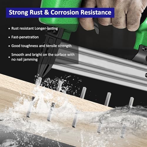 18GA Brad Nails, 304 Stainless Steel Small Finishing Nail Gun Nails for Pneumatic, Electric Brad Nailer Guns, Convenient For a Variety of Work Projects ((2" -4000 pcs))