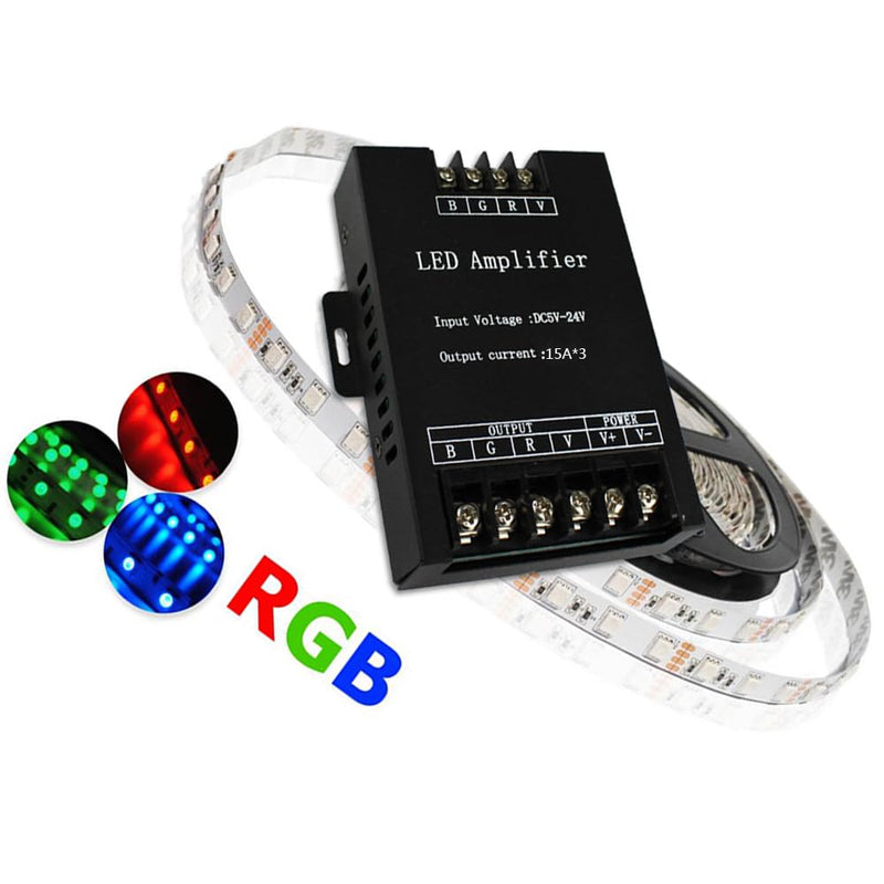 RGBW High Speed Power Repeater 32A PWM Signal 4CH Channels for 5050 2835 RGBW LED Lights Strip DC5-24V (RGB Amplifier 45A) RGB Amplifier 45A