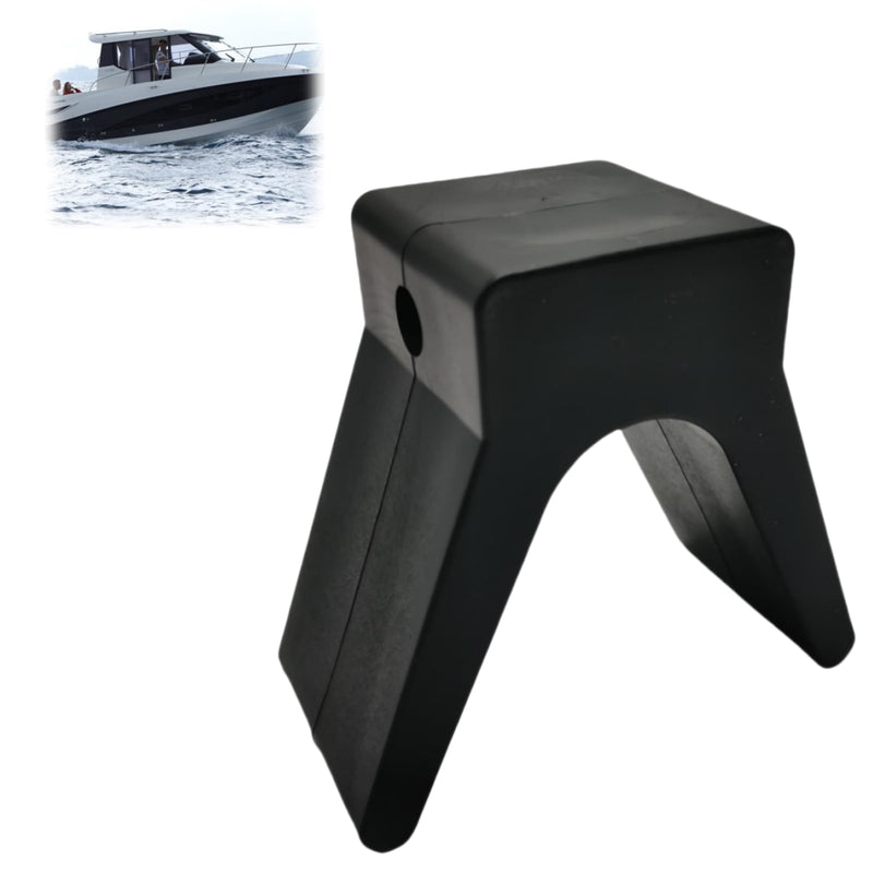V-Shape Boat Trailer Bow Stop, 2" Width 4" V-Span Rubber Bow y Block, V-Style Trailer Roller Rubber Stoppers for Boats, 1/2 inch Mounting Holes (Non Marking Polyurethane)