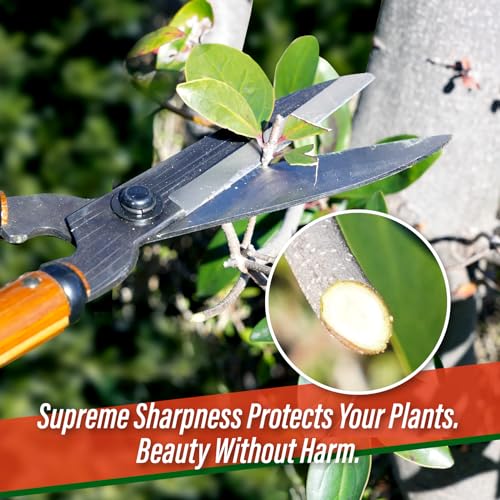 SUIZAN Hedge Shears 21.3" - Japanese Garden Clippers for Precise Trimming 5.9 Inch (150mm) Blade