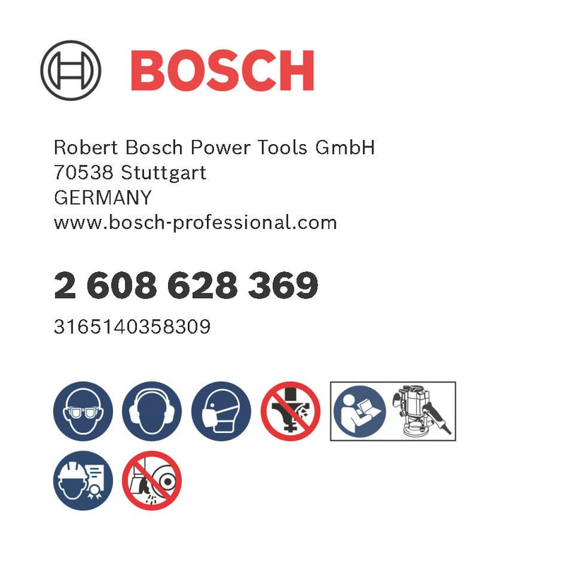 Bosch 2 608 628 369 Core Box Bits 8 mm, R1 8 mm, D 16 mm, Working Length 12.7 mm, Total Length 45 mm L 8 mm silver/black