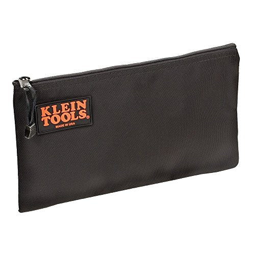 Klein Tools 55470 Utility Bag, Stand-Up Zipper Tool Bags, 2-Pack & 5139B Zipper Bag, Cordura Nylon Tool Pouch with Heavy-Duty Nylon Zipper Close, 12-1/2-Inch, Black