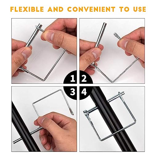 10 PCS Heavy Duty Large Long Lock Pin Carbon Steel Hitch Pin for Trailer,Boat,Vehicle 25/64 X 4"(10X100MM) 25/64" X 4"