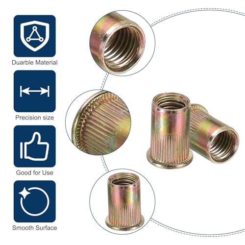 uxcell 368 Pcs Rivet Nut, Carbon Steel SAE Thread Rivet Nuts Kit