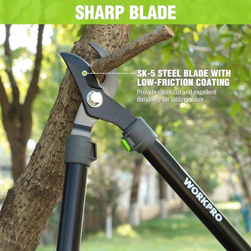 WORKPRO 27" Garden Bypass Lopper, Tree Trimmer with 1.6" Cutting Capacity