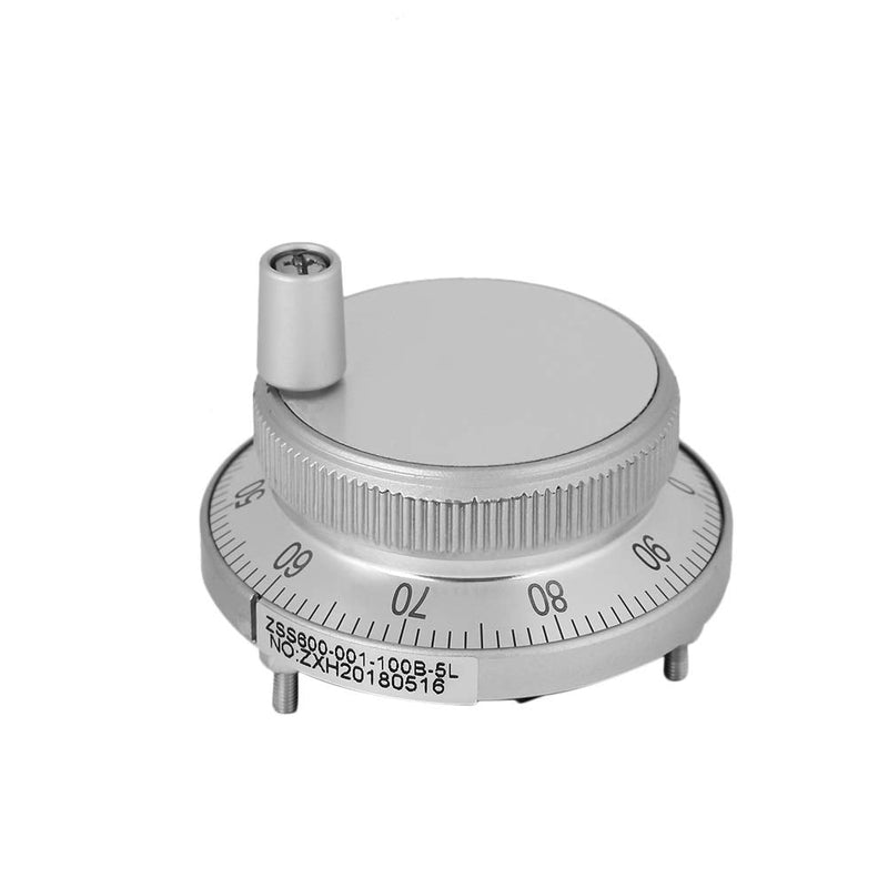 Jadeshay Electronic Handwheel Generator 5V 60MM Handwheel Encoder, CNC Rotate Encoder, Manual Pulse Generator, for CNC System (White)