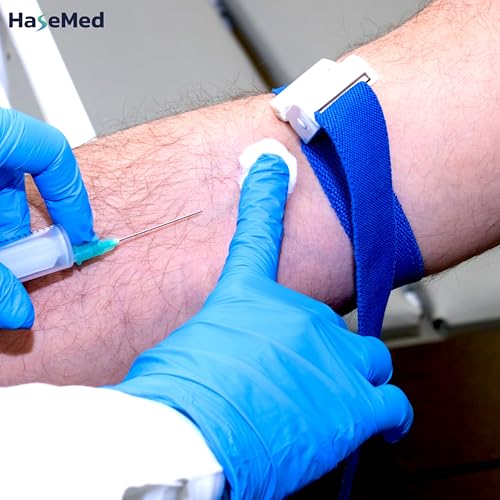 HaseMed Metal Free Latex Free Blue Medical Tourniquet - 1 Piece Tourniquet for Medical Applications, Elastic and Safe, Ideal for Emergencies and Hospitals