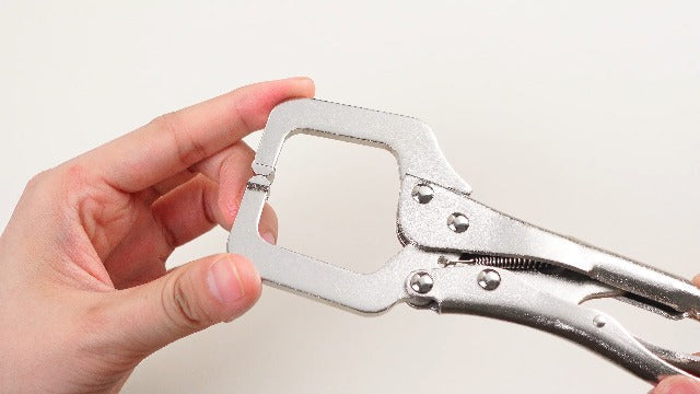 Yexiya 6 Pcs 6 Inch Locking C Clamp Original Lock Regular Tips Plain adjustable Alloy Steel Locking C Clamp for Woodworking Carpentry Welding Electrical Equipment, Silver