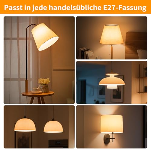 Pack of 2 Rechargeable Light Bulbs with Battery, E27 LED, 3 Colours, Dimmable | Removable battery bulb with remote control and timing for non-wired decoration lamps 2 Stück