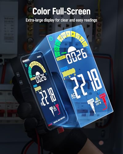 KAIWEETS KM602 Smart Multimeter Rechargeable Electrical Tester with Auto Ranging and KAIWEETS KET20 Silicone Multimeter Test Leads with Gold-Plated Probes