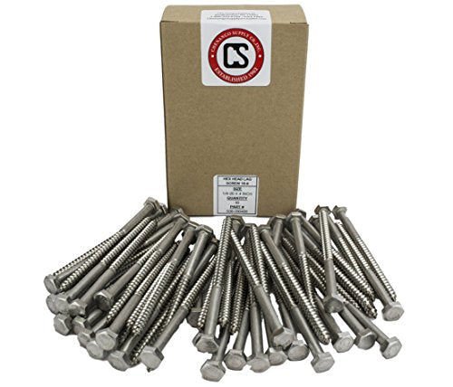 Chenango Supply 5/16 x 4 Stainless Hex Lag Screws 5/16 x 4"