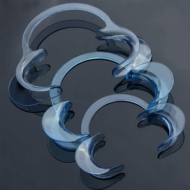 Lezed Cheek Holder Mouth Opener Mouth Angle Holder Intraoral Dental C Shape Blue Mouth Opener Tools for Mouth Opener Challenge Dental C-Shape Mouth Opener for Dental Care and Party Game Pack of 20 (Blue Large)