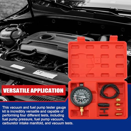 NYXOVA Vacuum and Fuel Pump Tester Gauge Kit Red