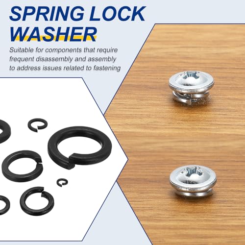 10 Pcs 1-1/4" Split Lock Washer Carbon Steel Black 1-1/4" 10