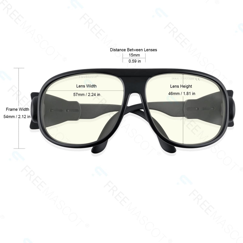 FreeMascot OD 6+ 9000nm-11000nm / 10600nm Wavelength CO2 Laser Safety Glasses Style 1b