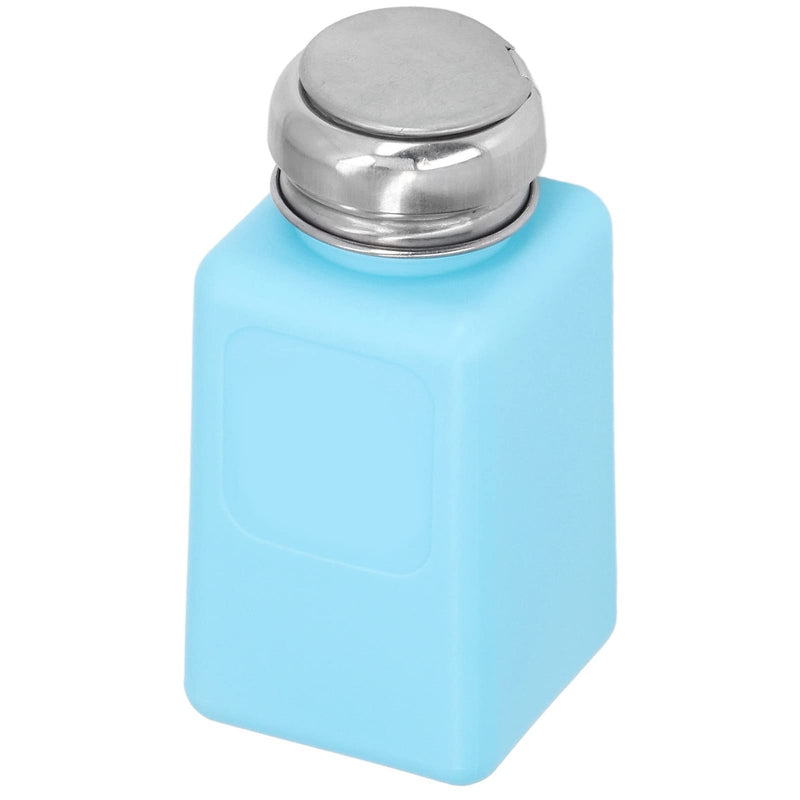 200 ml Press Type Solvent Dispenser ESD Safe Antistatic Square Bottle ESD Safe Dispenser Bottle Liquid Dispenser with Stainless Steel Lid (Blue)