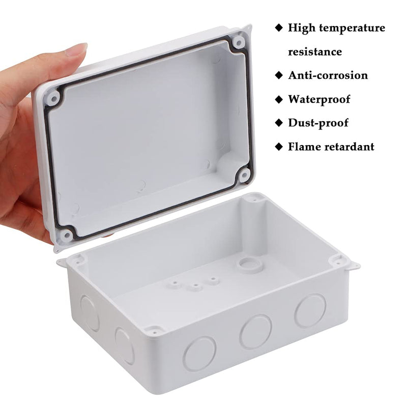 Junction box waterproof IP65, junction box surface-mounted, distribution box, outdoor distribution box, electrical project boxes, ABS cable junction box for electrical junction box control 150 x 110 x 70 mm 150 x 110 x 70 mm M20 plug