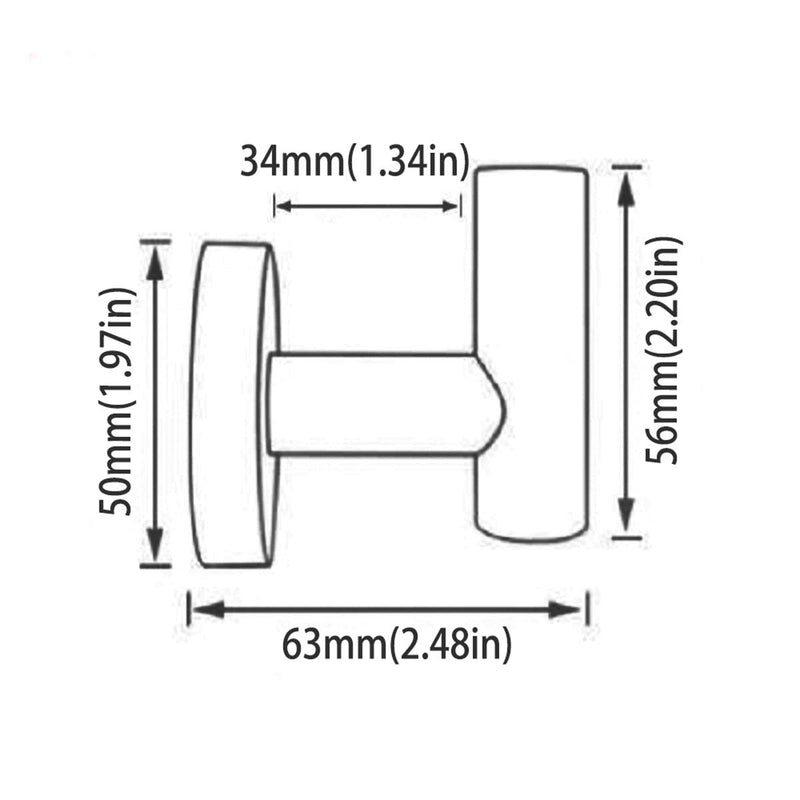 White Towel Hooks Coat Robe Hook for Bath and Kitchen,Bathroom Hardware Accessories, SUS 304 Stainless Steel Wall Hook 2 Count White