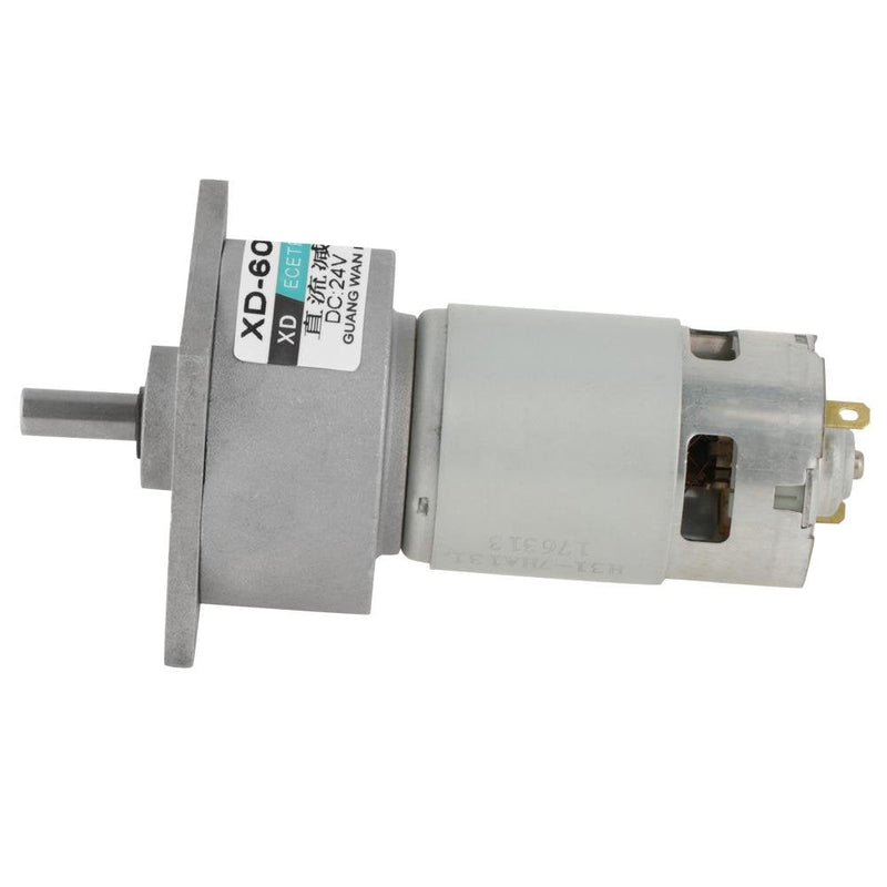 Mini DC Gear Motor DC12V/24V 35W Metal Speed Adjustable Large Torque Motor CW/CCW(24V 150rpm) 24V 150rpm