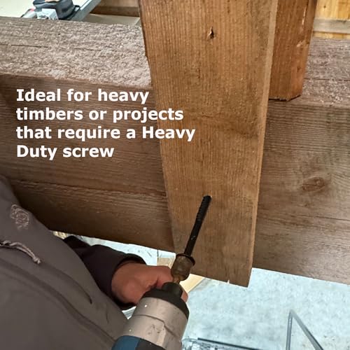 (10) 3/8” X 10” Black Hex Head Lag Wood Screws, Heavy Duty lag Bolts for Timber, Tree Houses, Fences by BRAUNY BOY HARDWARE -Qty 10