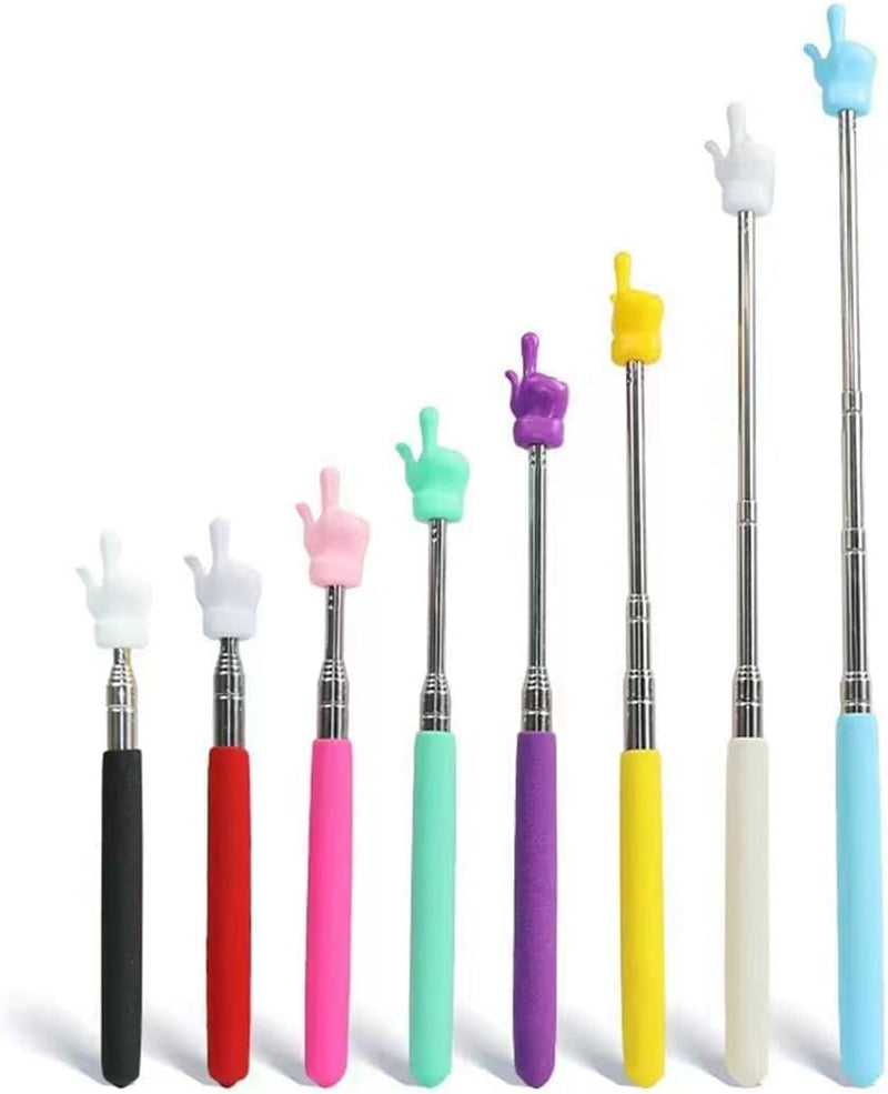1 Pc Telescopic Teachers Pointer, Teaching Pointer Stick for Classroom, Metal Hand Retractable Pointer Extended Length 21.6 Inch, Handheld Presenter Whiteboard Pointer Presentation Products (Black) Black