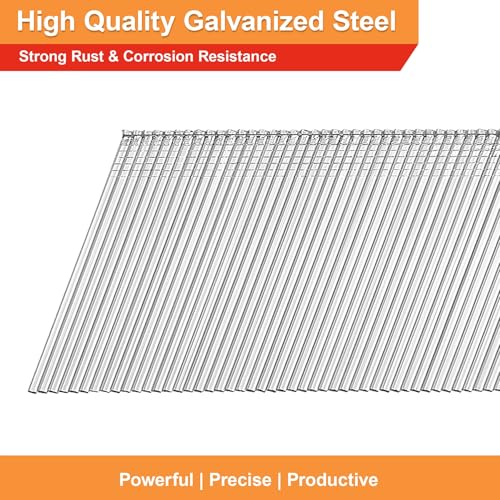 16 Gauge 20° Angled Finish Nails, Galvanized,1-1/2":3000PCS 1-1/2"---3000PCS