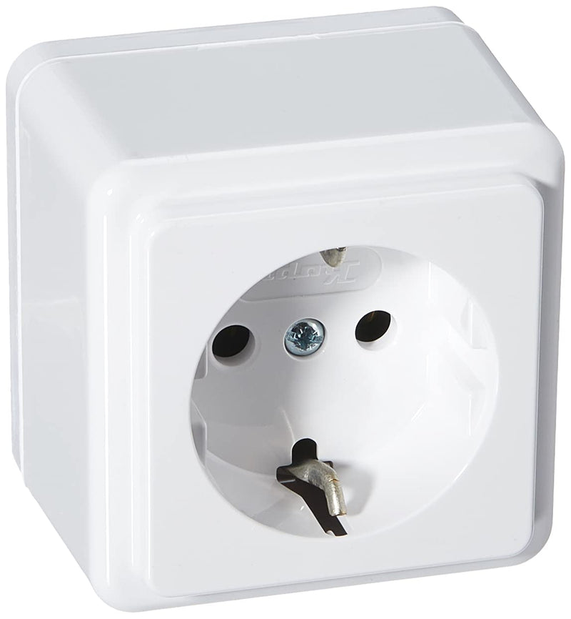 Kopp 101802000 Earthing contact socket, single, surface-mounted standard program, 16 A, 250 V
