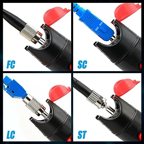 Visual Fault Locator 50KM 50mW Fiber Optic Cable Tester 2.5mm Universal Interface Adapt FC/ST/SC Red Light Source Tester for Fiber Network Cable Test 50 mW battery operated