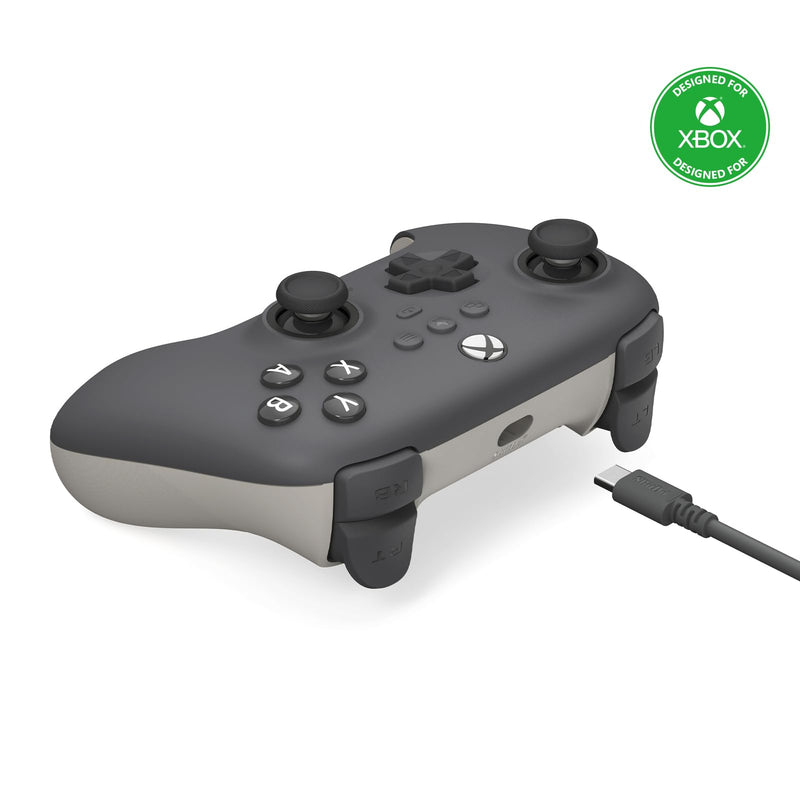 8BitDo Ultimate C Wired Controller for Xbox with Hall Effect Joysticks and Hall Triggers, RGB Lighting Fire Ring, Compatible with Xbox Series X|S, Xbox One, Windows 10/11 - Officially Licensed (Dark Gray) Dark Gray