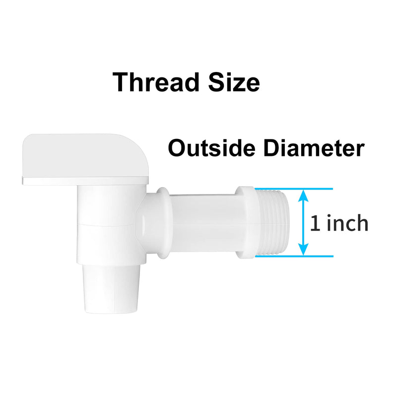 Plastic Faucet Spigot Drum Faucet, 3/4 NPT Spigot Faucet for Water Jug, 1 Inch Thread Size, 10-Pack 10 Pack