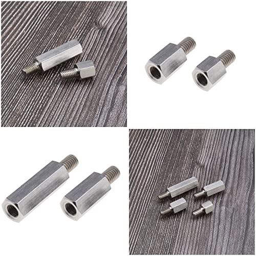 Create idea 8PCS Single Head Stud Hex Standoff Spacers Male to Female Thread 10mm 15mm 20mm 30mm M6 x M6 for PCB Hexagonal Fasteners Hardware Accessories Stainless Steel