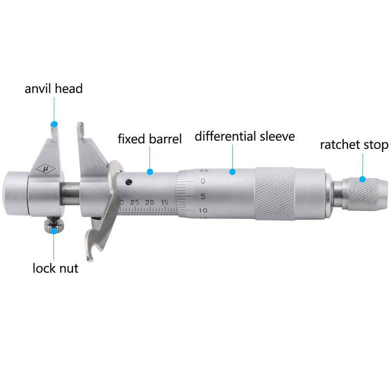 Internal micrometer bore inner diameter measuring gauge 5-30mm measuring range 0.01mm precision spiral micrometer screw