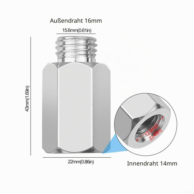 Angle Grinder Interface Adapter Polisher Converter for M14 to M16/M16 to for M14 (14 to 16) 14 to 16