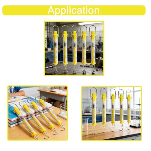 Plastic Balance Hanging Spring Scale Set of 5,1N,5N,10N,20N,30N Yellow